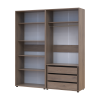 Kleiderschrank mit Regalen und Schubladen Doros Kasper Cremona Cannolo 2+2 Türen 180x48x204 (42005535)