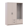 Drehtürenschrank Doros Rondi mit Kleiderstange Kaschmir 2 Türen 142x52x195 (42005391)