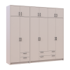 Kleiderschrank mit Aufsatz Doros Rondi Kaschmir 2+4 Türen 242x52x236 (42005632)