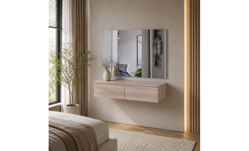 Möbelset Doros Levia mit Spiegel Sonoma Eiche 100x32x100 (42005388)