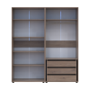Kleiderschrank mit Regalen und Schubladen Doros Kasper Cremona Cannolo 2+2 Türen 180x48x204 (42005535)
