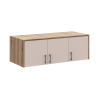 Anbauschrank Doros Rondi Artisan Eiche / Kaschmir 3 Türen 121x52x41 (80737823)