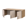 Anbauschrank Doros Rondi Artisan Eiche / Kaschmir 3 Türen 121x52x41 (80737823)