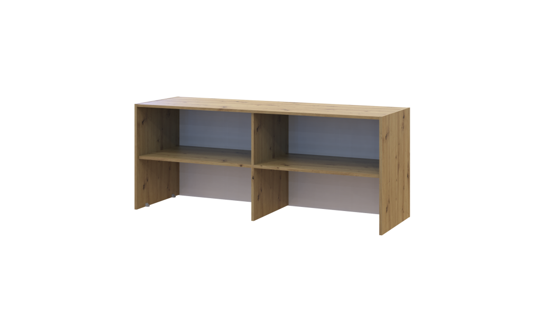 Hoher Aufsatz Doros Rondi Artisan Eiche / Graphitgrau 4 Türen 160x52x65 (41516184)