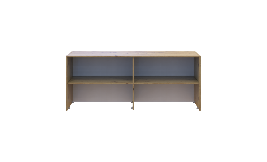 Hoher Aufsatz Doros Rondi Artisan Eiche / Graphitgrau 4 Türen 160x52x65 (41516184)