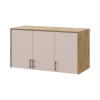 Hoher Aufsatz Doros Rondi Artisan Eiche / Kaschmir 3 Türen 121x52x65 (41516183)