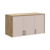 Hoher Aufsatz Doros Rondi Artisan Eiche / Kaschmir 3 Türen 121x52x65 (41516183)