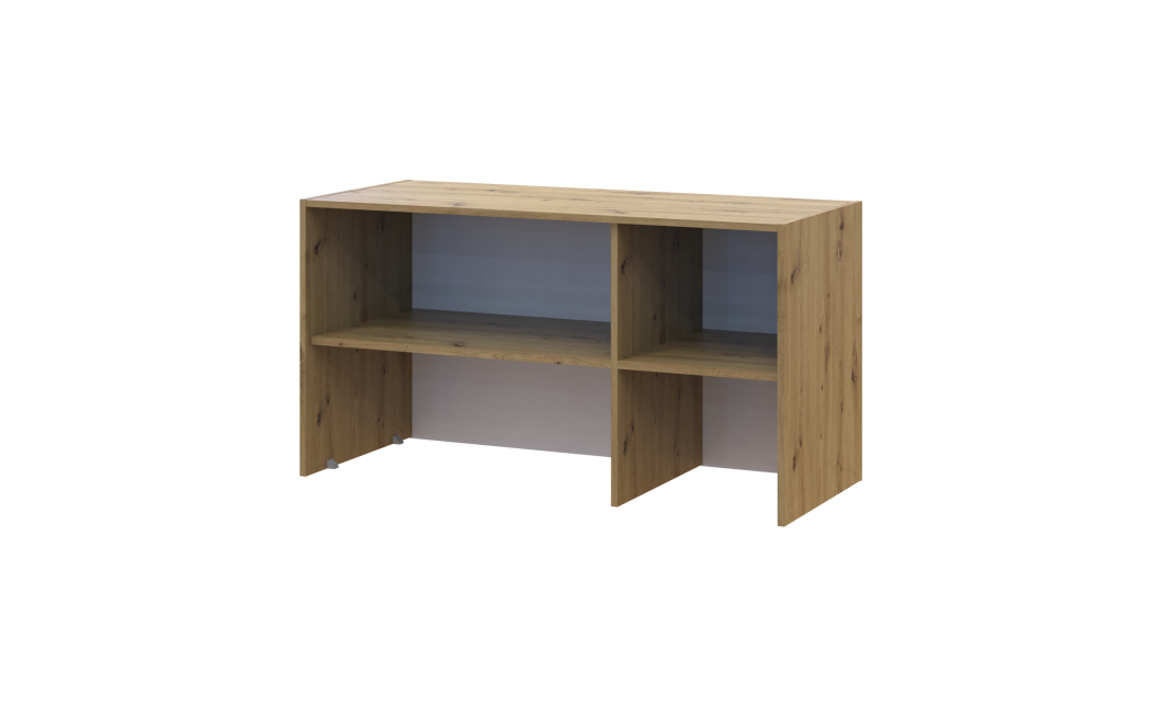 Hoher Aufsatz Doros Rondi Artisan Eiche / Kaschmir 3 Türen 121x52x65 (41516183)