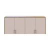 Hoher Aufsatz Doros Rondi Artisan Eiche / Kaschmir 4 Türen 160x52x65 (41516185)