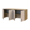 Hoher Aufsatz Doros Rondi Artisan Eiche / Kaschmir 4 Türen 160x52x65 (41516185)