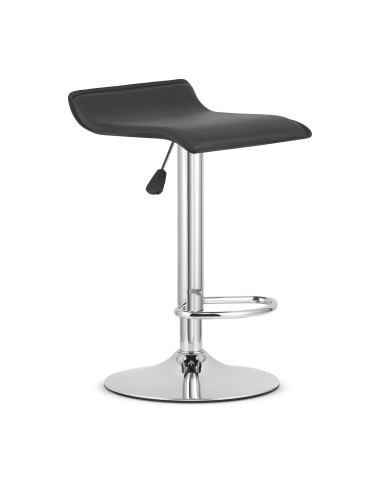 Barhocker FORT Kunstleder Schwarz/Chrom (10034511)