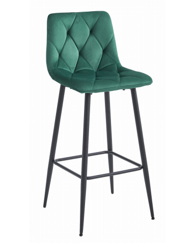 Barhocker NADO Samt Dunkelgrün/Schwarz (10038481)