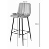 Barhocker POZZA Samt Schwarz/Schwarz (10038561)