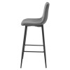 Barhocker POZZA Samt Dunkelgrau/Schwarz (10038571)