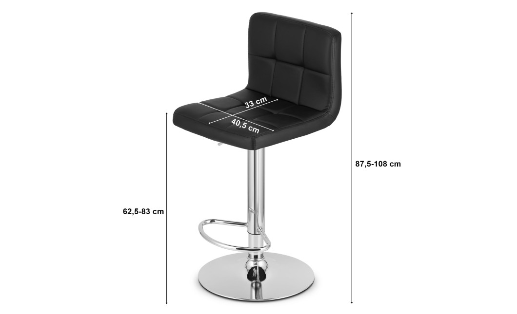 Barhocker PROT Kunstleder Schwarz/Schwarz (10034541)