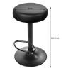 Barhocker ROJST Kunstleder Schwarz/Schwarz (10037751)