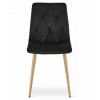Stuhl LIBRA Samt Schwarz/Holzfarbe Beine (10039231)