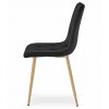 Stuhl LIBRA Samt Schwarz/Holzfarbe Beine (10039231)