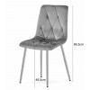 Stuhl LIBRA Samt Schwarz/Holzfarbe Beine (10039231)