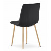 Stuhl LIBRA Samt Schwarz/Holzfarbe Beine (10039231)