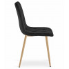 Stuhl LIBRA Samt Schwarz/Holzfarbe Beine (10039231)