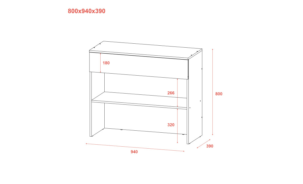 Schuhschrank Doros Split Artisan Eiche / Graphitgrau 94x39x80 (41901271)
