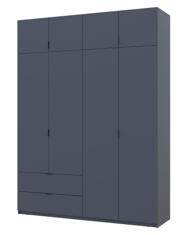 Kleiderschrank Doros Lukas mit Drehtüren Graphitgrau 180x50x240 (80736288)