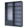 Kleiderschrank Doros Lukas mit Drehtüren Graphitgrau 180x50x240 (80736288)