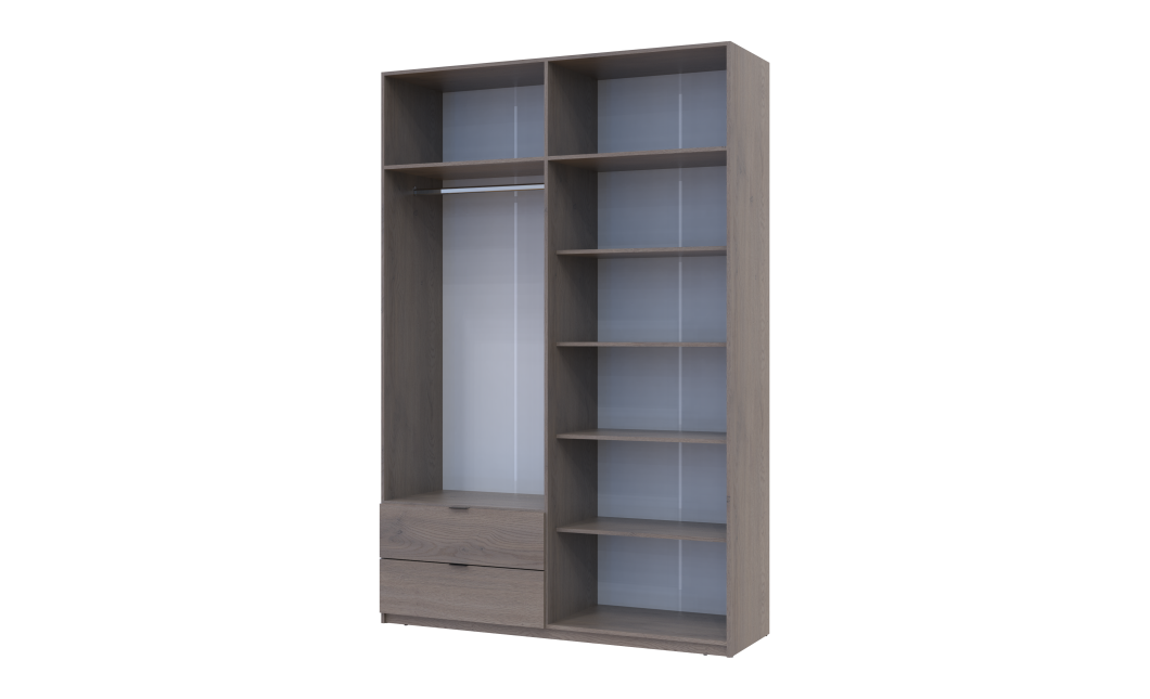 Kleiderschrank Doros Lukas mit Drehtüren Cannolo 160x50x240 (44900366)
