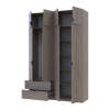 Kleiderschrank Doros Lukas mit Drehtüren Cannolo 160x50x240 (44900366)