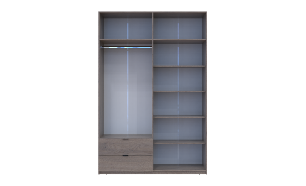 Kleiderschrank Doros Lukas mit Drehtüren Cannolo 160x50x240 (44900366)