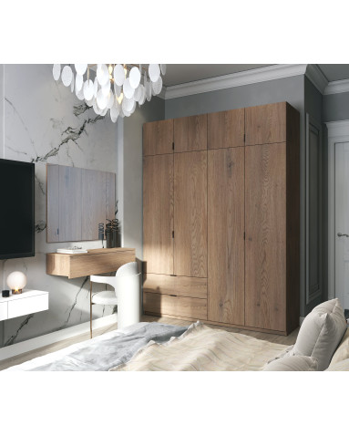 Kleiderschrank Doros Lukas mit Drehtüren Cannolo 160x50x240 (44900366)