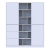 Kleiderschrank Doros Morgan Weiß mit Schubladen 180x40x210 (42002246)