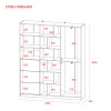 Kleiderschrank Doros Morgan Weiß mit Schubladen 180x40x210 (42002246)