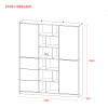 Kleiderschrank Doros Morgan Weiß mit Schubladen 180x40x210 (42002246)