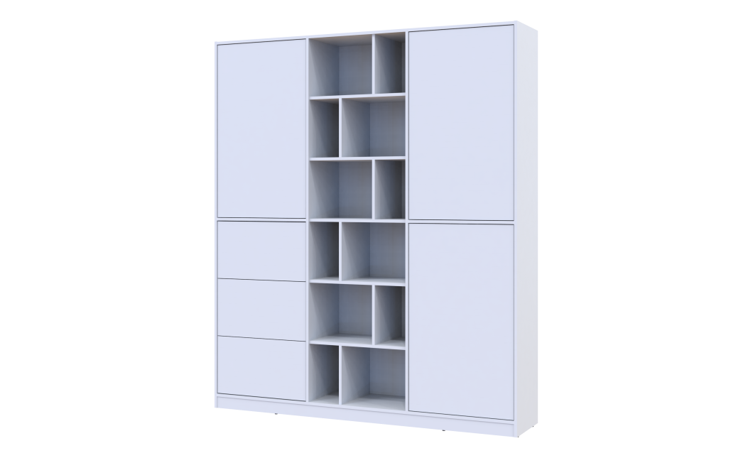 Kleiderschrank Doros Morgan Weiß mit Schubladen 180x40x210 (42002246)