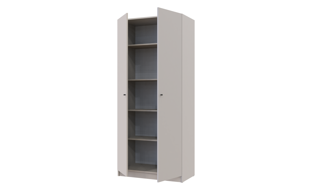 Kleiderschrank Doros Promo mit Drehtüren Kaschmir mit Böden 2 Türen 90x48x204 (80737670)