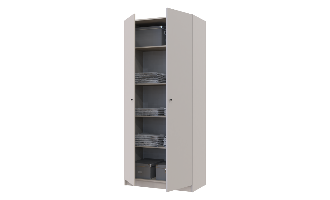 Kleiderschrank Doros Promo mit Drehtüren Kaschmir mit Böden 2 Türen 90x48x204 (80737670)