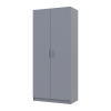 Kleiderschrank Doros Promo mit Drehtüren Grau mit Regalböden 2 Türen 90x48x204 (80737770)