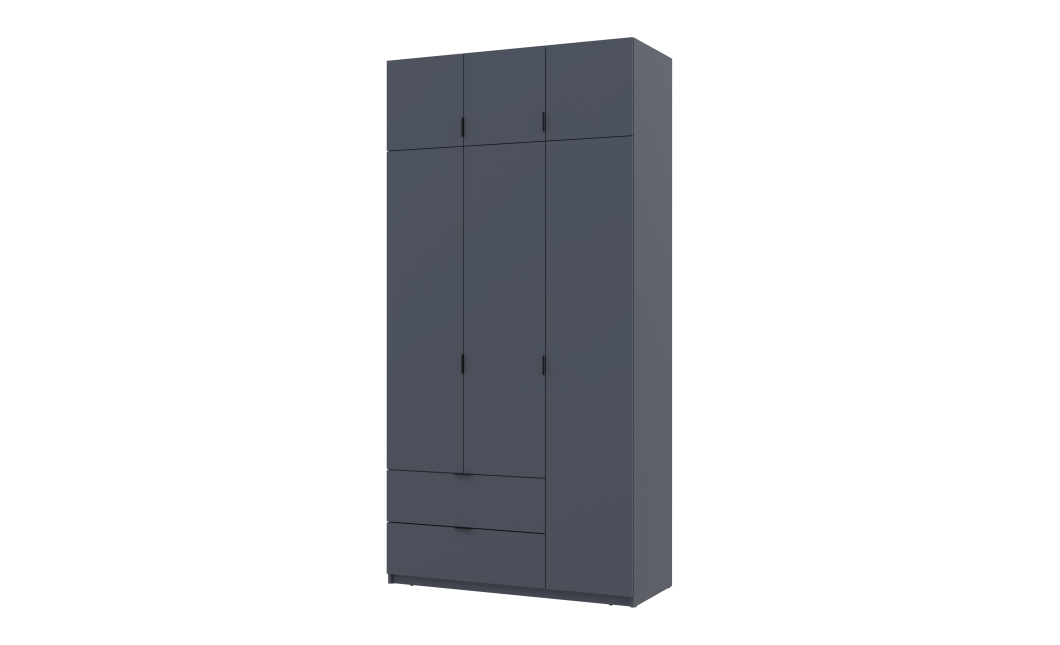 Kleiderschrank Doros Lukas mit Drehtüren Graphitgrau 3 Türen 120x50x240 (80737797)