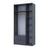 Kleiderschrank Doros Lukas mit Drehtüren Graphitgrau 3 Türen 120x50x240 (80737797)