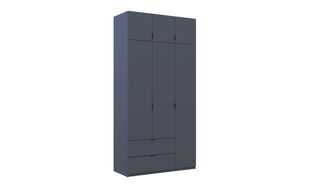 Kleiderschrank Doros Lukas mit Drehtüren Graphitgrau 3 Türen 120x50x240 (80737797)