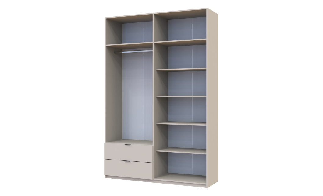Kleiderschrank Doros Lukas mit Drehtüren Kaschmir 160x50x240 (80737728)