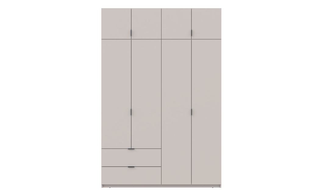Kleiderschrank Doros Lukas mit Drehtüren Kaschmir 160x50x240 (80737728)