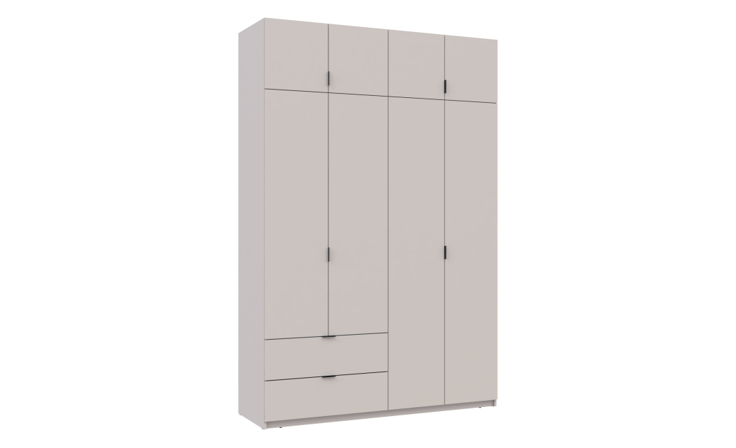 Kleiderschrank Doros Lukas mit Drehtüren Kaschmir 160x50x240 (80737728)