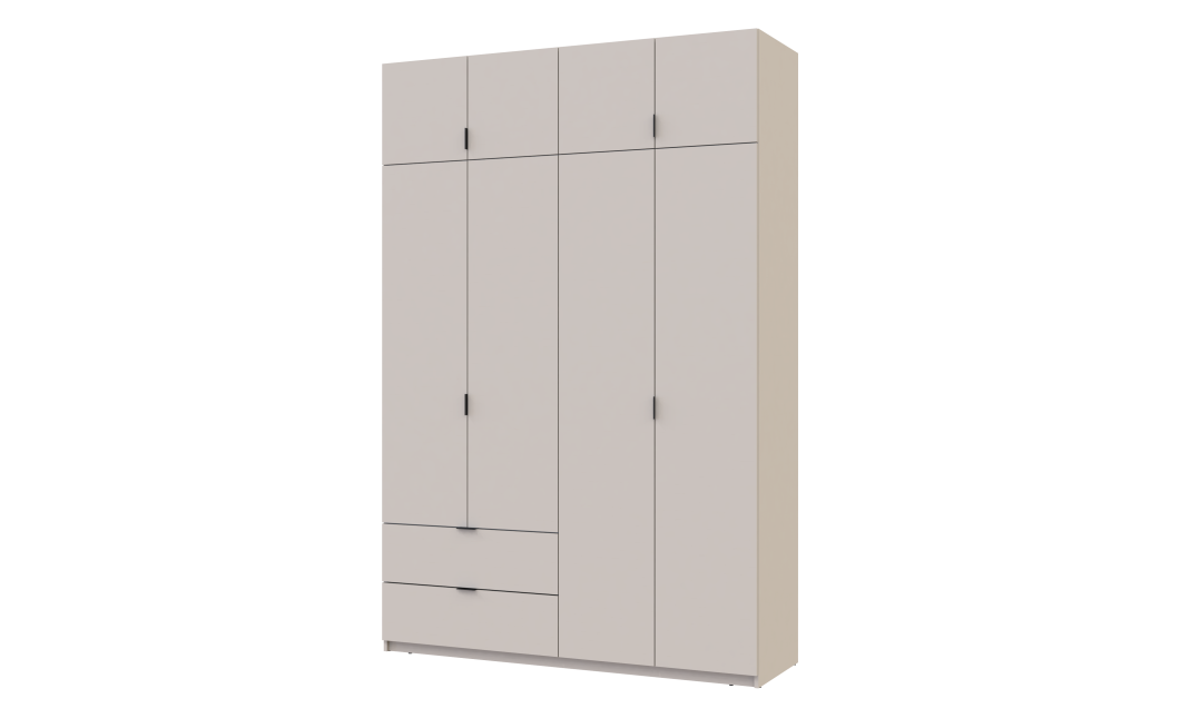 Kleiderschrank Doros Lukas mit Drehtüren Kaschmir 160x50x240 (80737728)