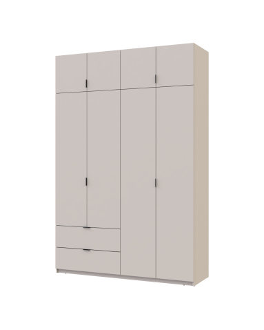 Kleiderschrank Doros Lukas mit Drehtüren Kaschmir 160x50x240 (80737728)
