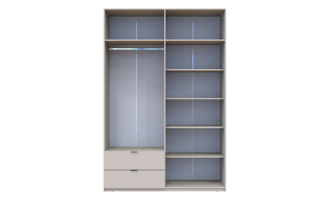 Kleiderschrank Doros Lukas mit Drehtüren Kaschmir 160x50x240 (80737728)