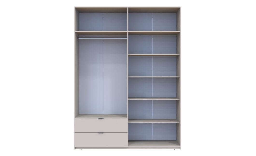 Kleiderschrank Doros Lukas mit Drehtüren Kaschmir 180x50x240 (80737729)