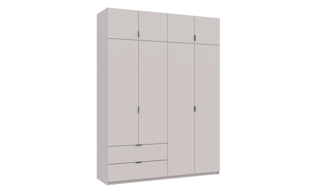 Kleiderschrank Doros Lukas mit Drehtüren Kaschmir 180x50x240 (80737729)